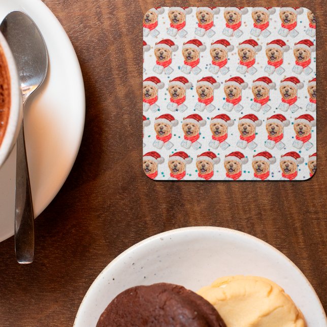 Dessous De Verre Carré Chow Chow Chow Motif de Noël (Créateur téléchargé)