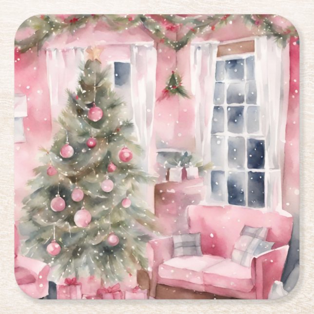 Dessous De Verre Carré Christmas  (Devant)
