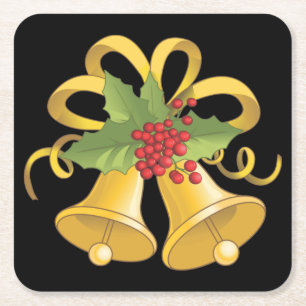 Dessous De Verre Carré Christmas Bells