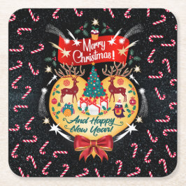 Dessous De Verre Carré Christmas Candies