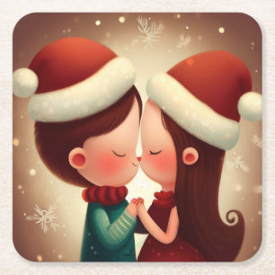 Dessous De Verre Carré Christmas Love 2