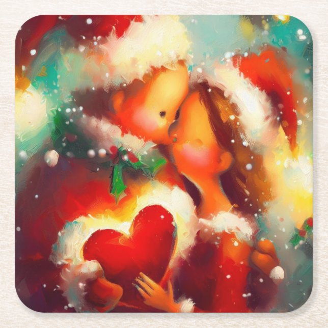 Dessous De Verre Carré Christmas Love 3 (Devant)