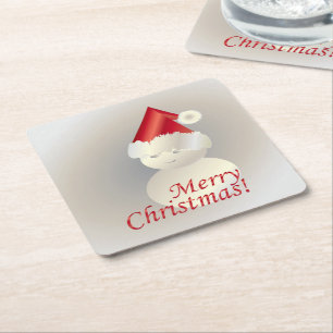 Dessous De Verre Carré Christmas Snowman