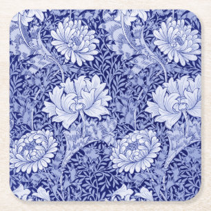Dessous De Verre Carré Chrysanthemum Blue, William Morris