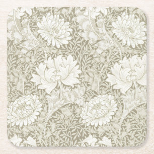 Dessous De Verre Carré Chrysanthemum Ivory, William Morris