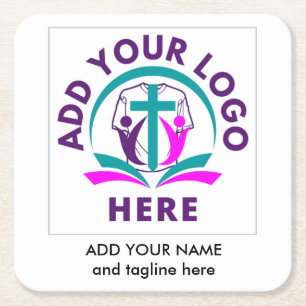 Dessous De Verre Carré Church Business AJOUTER VOTRE LOGO