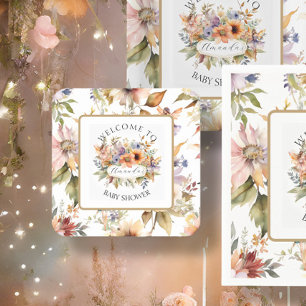 Dessous De Verre Carré Chute Enchantée Fée Floral Baby Girl Douche
