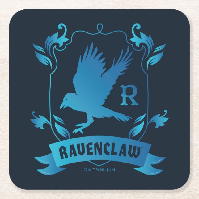 Dessous De Verre Carré Cimier de maison ORNÉ RAVENCLAW™ (Devant)