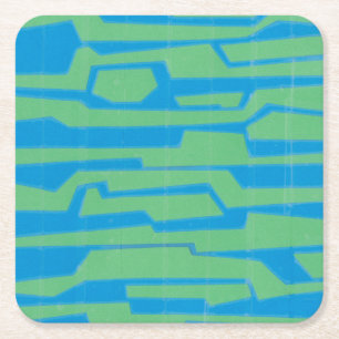 Dessous De Verre Carré Circuit V moderne