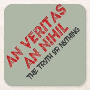 Dessous De Verre Carré Citation de vérité latine