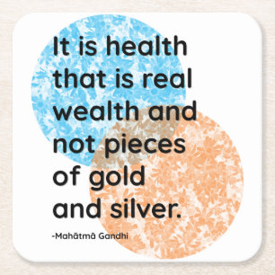 Dessous De Verre Carré Citations Mahatma Gandhi Health