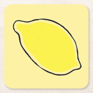 Dessous De Verre Carré Citron