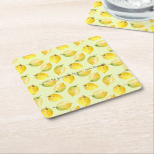 Dessous De Verre Carré Citrons