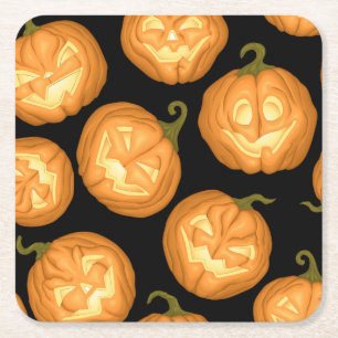 Dessous De Verre Carré Citrouilles d'Halloween