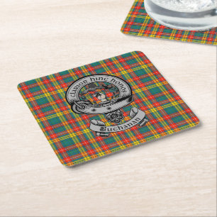 Dessous De Verre Carré Clan Buchanan Tartan & Crest