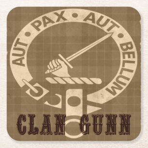 Dessous De Verre Carré Clan Gunn Sepia