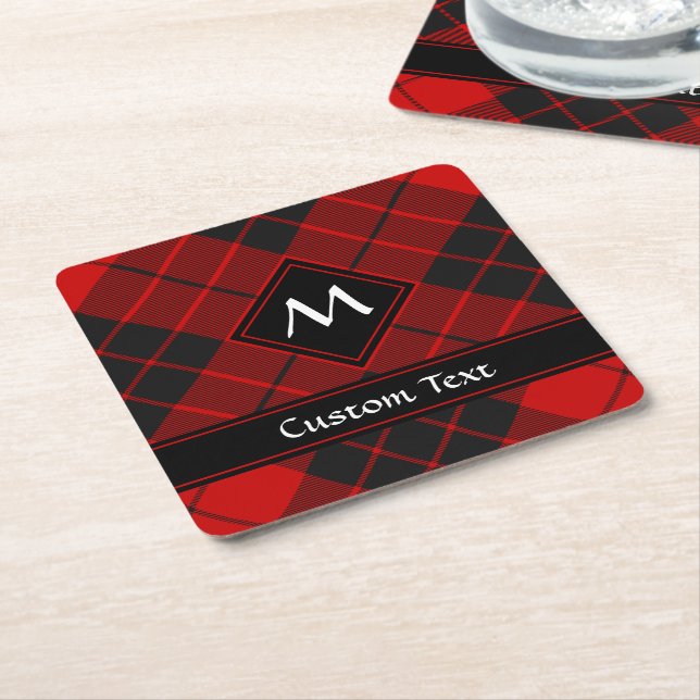 Dessous De Verre Carré Clan Macleod de Raasay Tartan (Incliné)