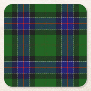 Dessous De Verre Carré Clan Sinclair Chasse moderne Tartan
