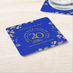 Dessous De Verre Carré Classe école Blue & Gold Reunion