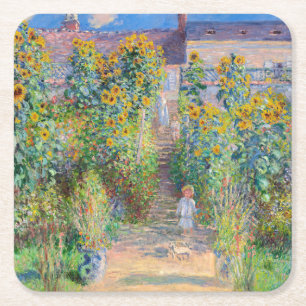 Dessous De Verre Carré Claude Monet - Le jardin de l'artiste à Vetheuil