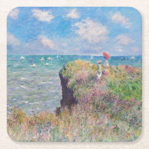 Dessous De Verre Carré Claude Monet - Promenade Cliff à Pourville