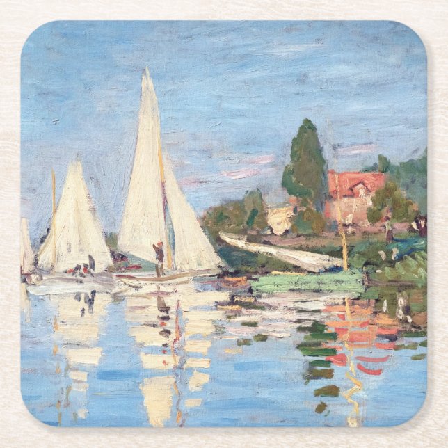Dessous De Verre Carré Claude Monet - Regattas à Argenteuil (Devant)