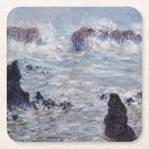 Dessous De Verre Carré Claude Monet - Tempête au large de la côte Belle-Î