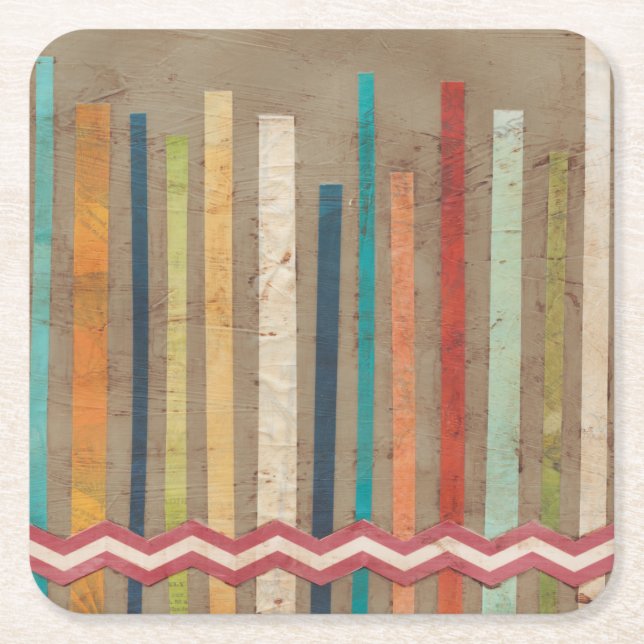 Dessous De Verre Carré Clôtures en papier II (Devant)