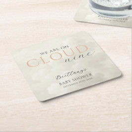 Dessous De Verre Carré Cloud Neuf nuages blancs Baby shower