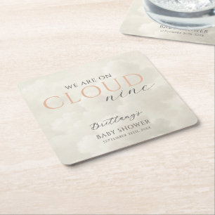 Dessous De Verre Carré Cloud Neuf nuages blancs Baby shower