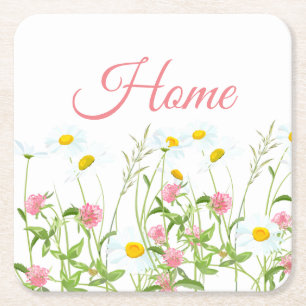 Dessous De Verre Carré Clovers & Daisy