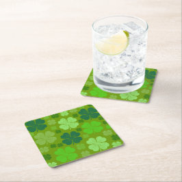 Dessous De Verre Carré Clovers verts, Lucky Clovers, Saint Patrick's Day