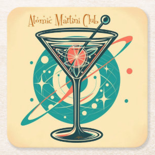 Dessous De Verre Carré Club Martini atomique