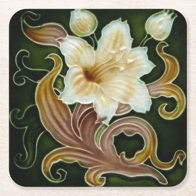 Dessous De Verre Carré coaster cardboard art nouveau (Devant)