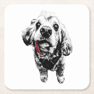 Dessous De Verre Carré Cocker Spaniel –  Boire avec de l'allure
