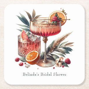 Dessous De Verre Carré Cocktail Exotique