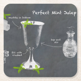 Dessous De Verre Carré Cocktail Mint Julep