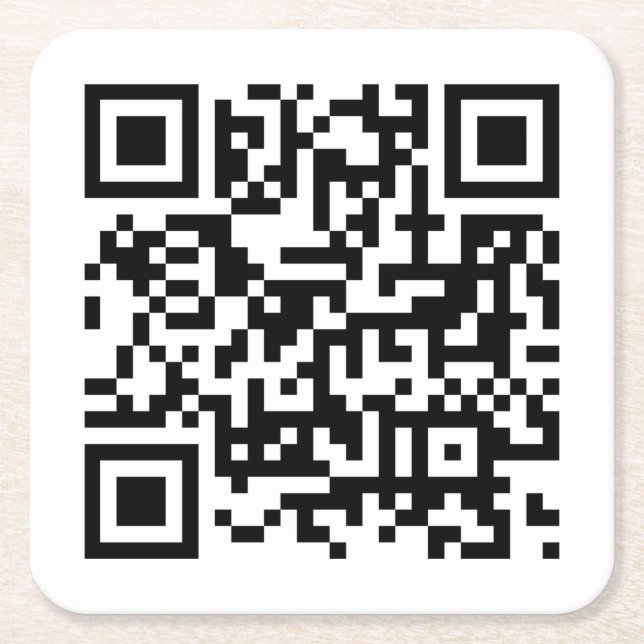 Dessous De Verre Carré Code QR professionnel personnalisé Modèle moderne  (Devant)