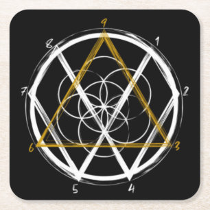 Dessous De Verre Carré Code Tesla 