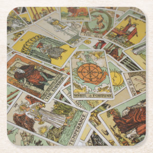 Dessous De Verre Carré Coffret motif de cartes Tarot
