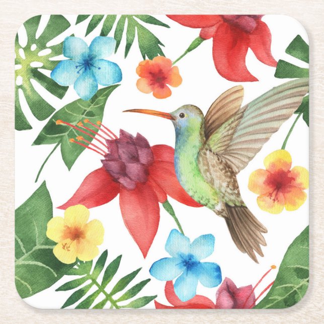 Dessous De Verre Carré Colibri 2 (Devant)