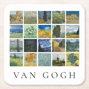 Dessous De Verre Carré Collage de peinture fine art Vincent Van Gogh