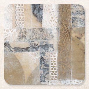 Dessous De Verre Carré Collage I de dentelle