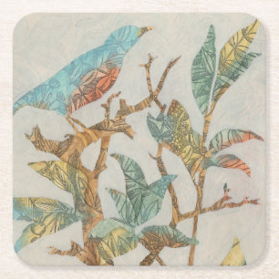 Dessous De Verre Carré Collage I de volière