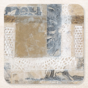 Dessous De Verre Carré Collage II de dentelle