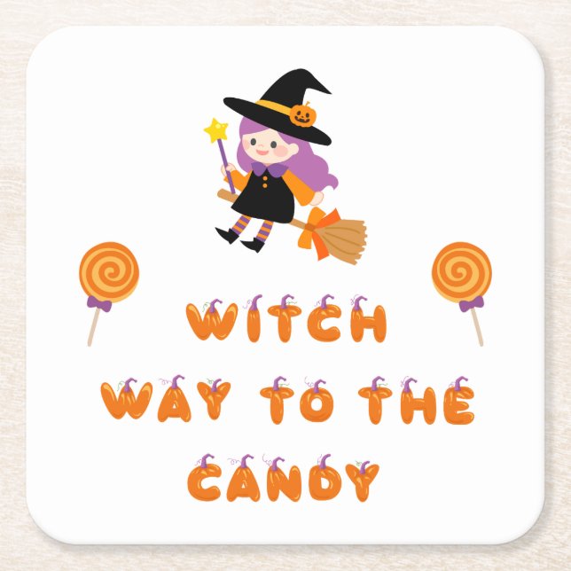 Dessous De Verre Carré Collection de fêtes d'Halloween ! (Devant)