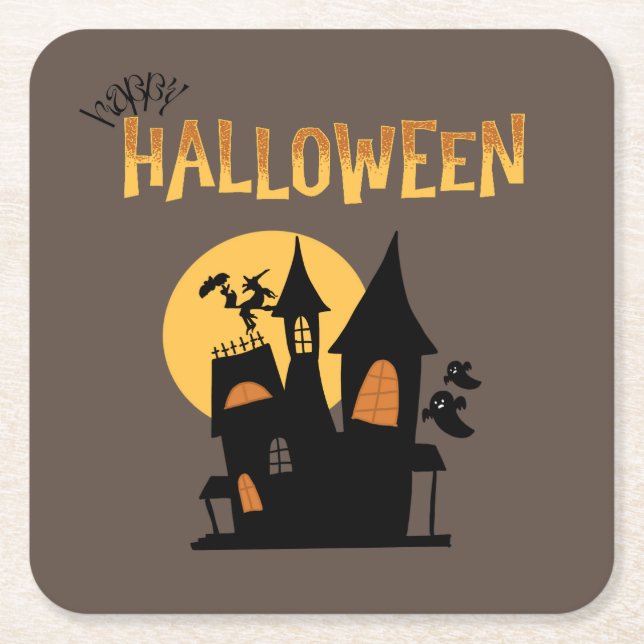 Dessous De Verre Carré Collection de fêtes d'Halloween ! (Devant)