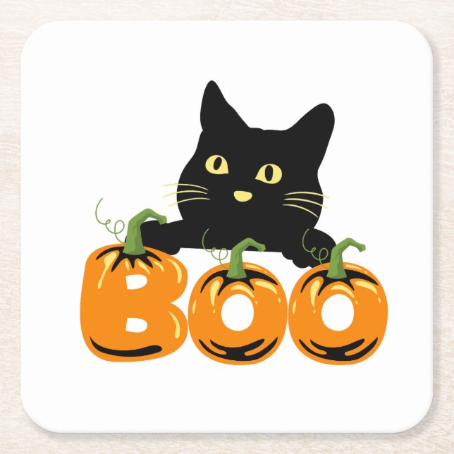 Dessous De Verre Carré Collection de fêtes d'Halloween ! (Devant)