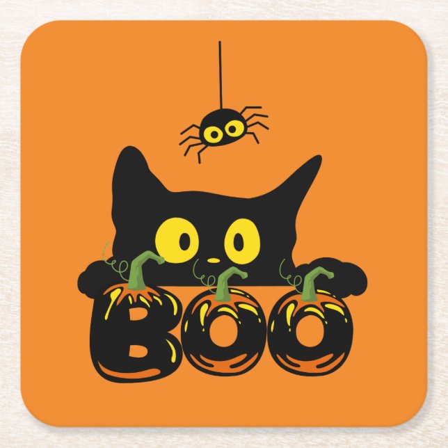 Dessous De Verre Carré Collection de fêtes d'Halloween ! (Devant)