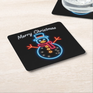 Dessous De Verre Carré Collection tendance Noël Neon Holiday